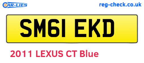 SM61EKD are the vehicle registration plates.