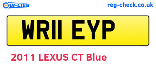 WR11EYP are the vehicle registration plates.
