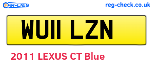 WU11LZN are the vehicle registration plates.
