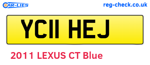 YC11HEJ are the vehicle registration plates.