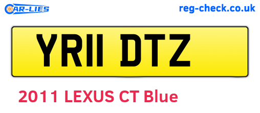 YR11DTZ are the vehicle registration plates.