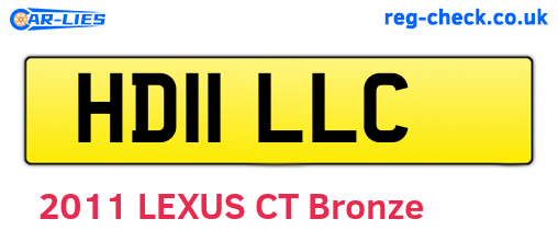 HD11LLC are the vehicle registration plates.