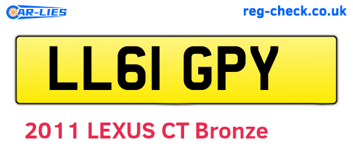 LL61GPY are the vehicle registration plates.