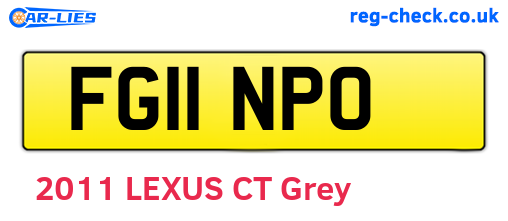 FG11NPO are the vehicle registration plates.
