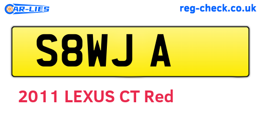 S8WJA are the vehicle registration plates.