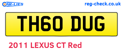 TH60DUG are the vehicle registration plates.