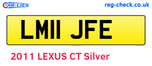 LM11JFE are the vehicle registration plates.