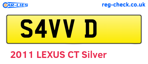 S4VVD are the vehicle registration plates.
