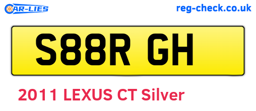 S88RGH are the vehicle registration plates.