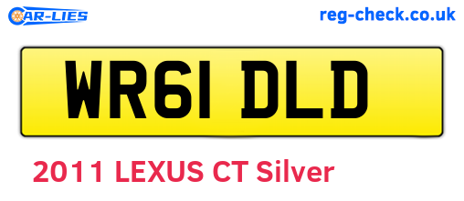 WR61DLD are the vehicle registration plates.