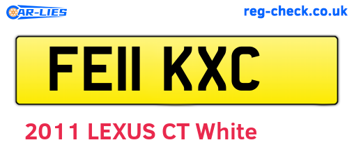 FE11KXC are the vehicle registration plates.