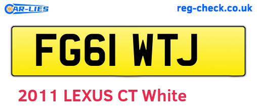 FG61WTJ are the vehicle registration plates.