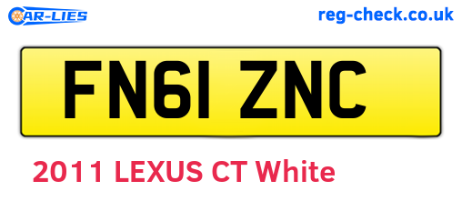 FN61ZNC are the vehicle registration plates.
