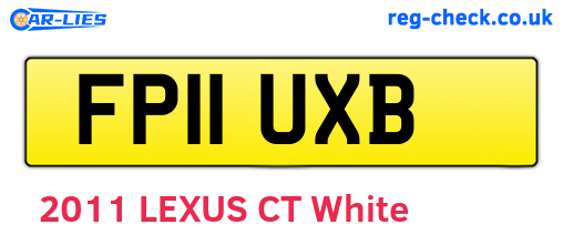 FP11UXB are the vehicle registration plates.
