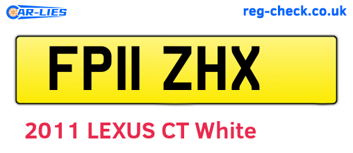 FP11ZHX are the vehicle registration plates.