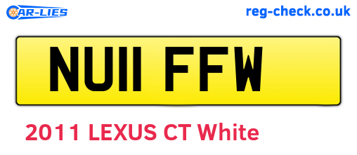 NU11FFW are the vehicle registration plates.