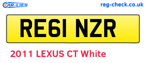 RE61NZR are the vehicle registration plates.