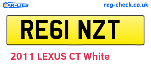 RE61NZT are the vehicle registration plates.