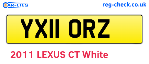 YX11ORZ are the vehicle registration plates.