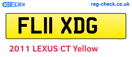 FL11XDG are the vehicle registration plates.