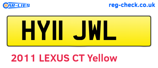 HY11JWL are the vehicle registration plates.