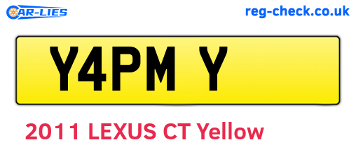Y4PMY are the vehicle registration plates.