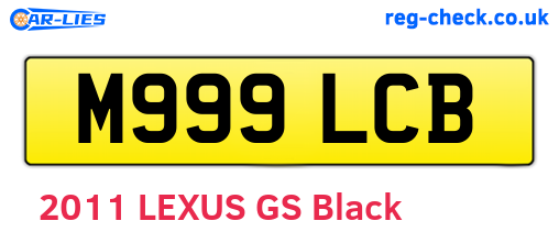 M999LCB are the vehicle registration plates.