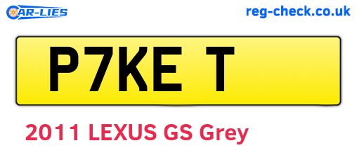 P7KET are the vehicle registration plates.