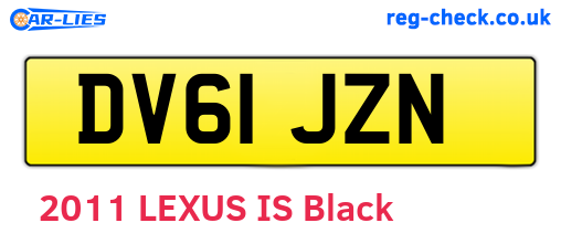 DV61JZN are the vehicle registration plates.
