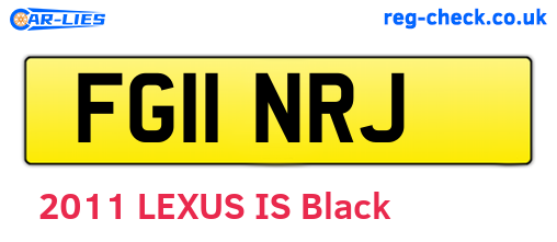 FG11NRJ are the vehicle registration plates.
