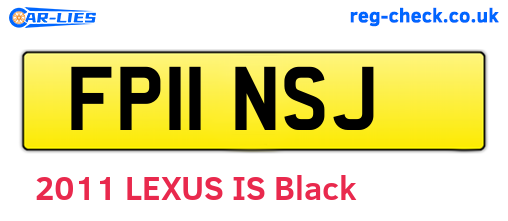 FP11NSJ are the vehicle registration plates.