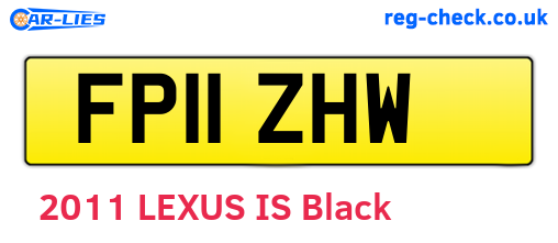 FP11ZHW are the vehicle registration plates.