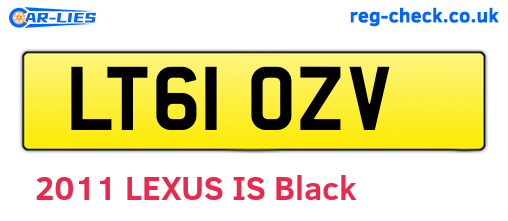 LT61OZV are the vehicle registration plates.