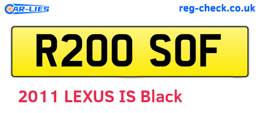 R200SOF are the vehicle registration plates.