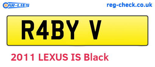 R4BYV are the vehicle registration plates.