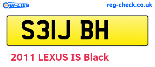 S31JBH are the vehicle registration plates.