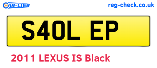 S40LEP are the vehicle registration plates.