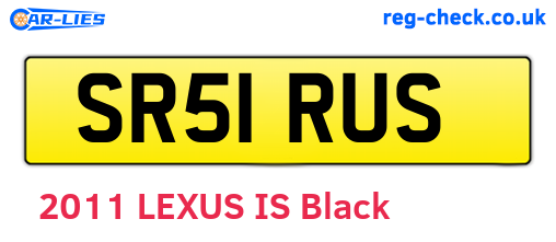 SR51RUS are the vehicle registration plates.