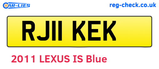 RJ11KEK are the vehicle registration plates.