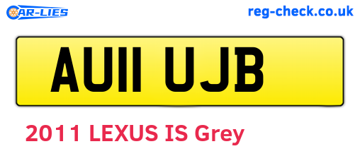 AU11UJB are the vehicle registration plates.