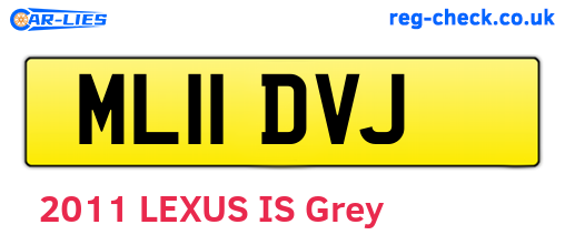 ML11DVJ are the vehicle registration plates.