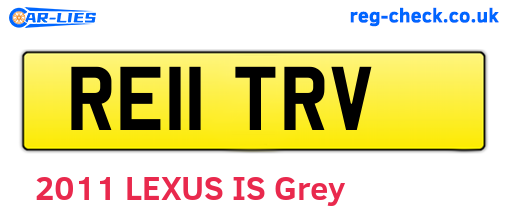 RE11TRV are the vehicle registration plates.