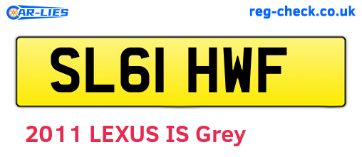 SL61HWF are the vehicle registration plates.