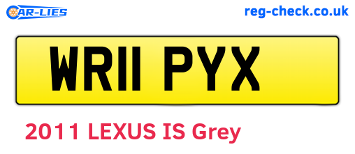 WR11PYX are the vehicle registration plates.