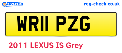 WR11PZG are the vehicle registration plates.