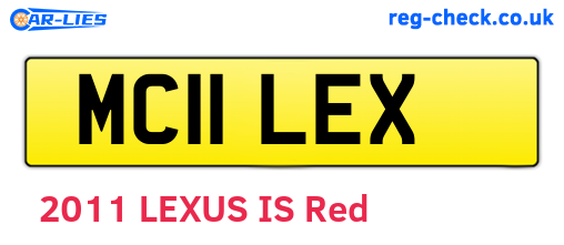 MC11LEX are the vehicle registration plates.
