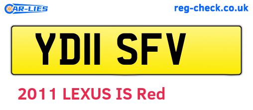 YD11SFV are the vehicle registration plates.