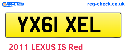 YX61XEL are the vehicle registration plates.