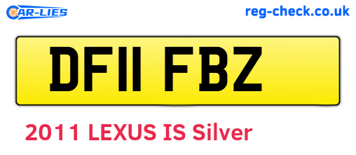 DF11FBZ are the vehicle registration plates.