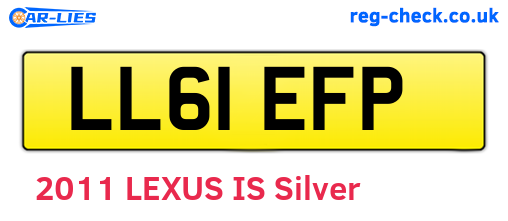 LL61EFP are the vehicle registration plates.